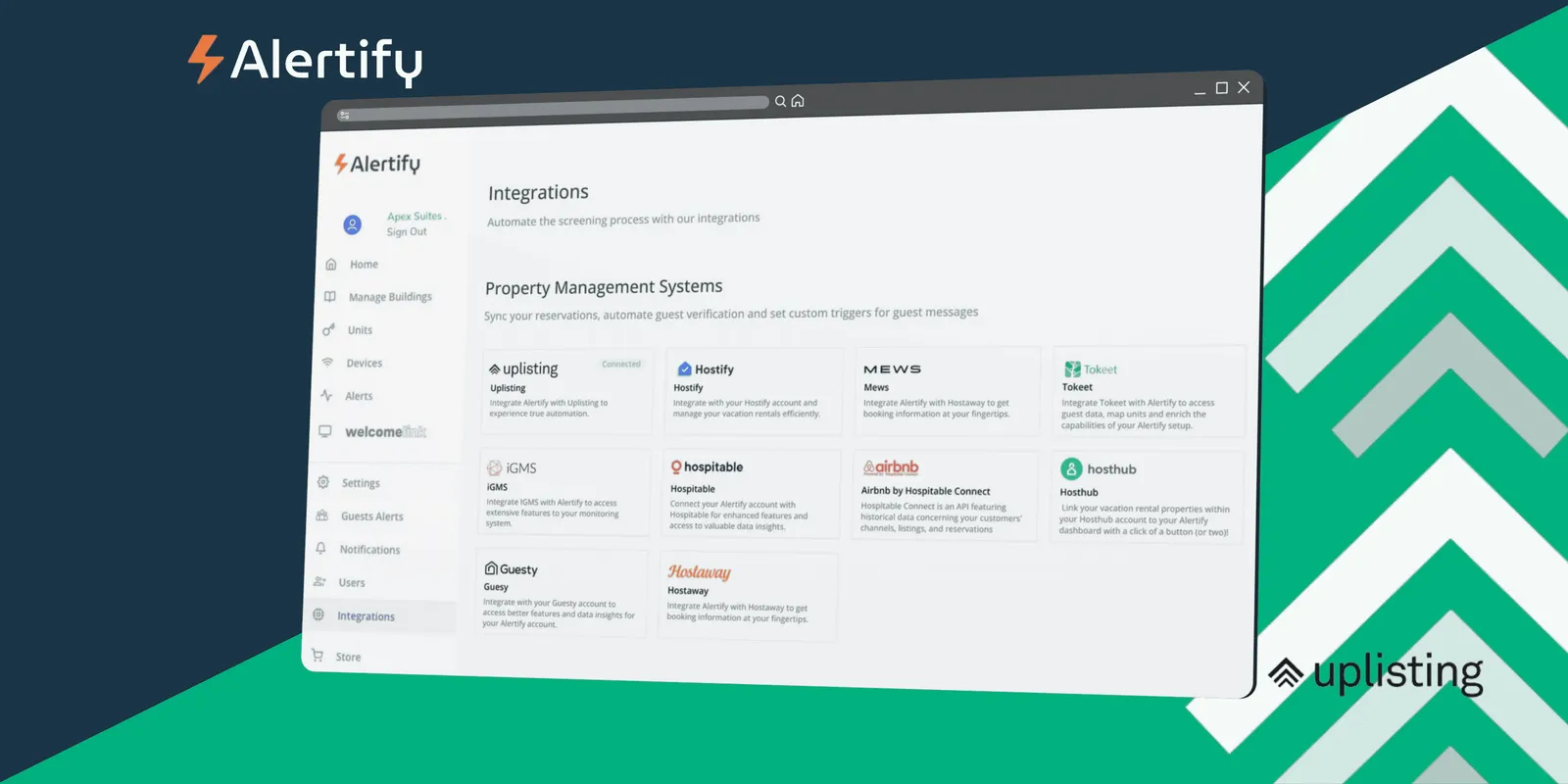 Intégration Alertify x Uplisting