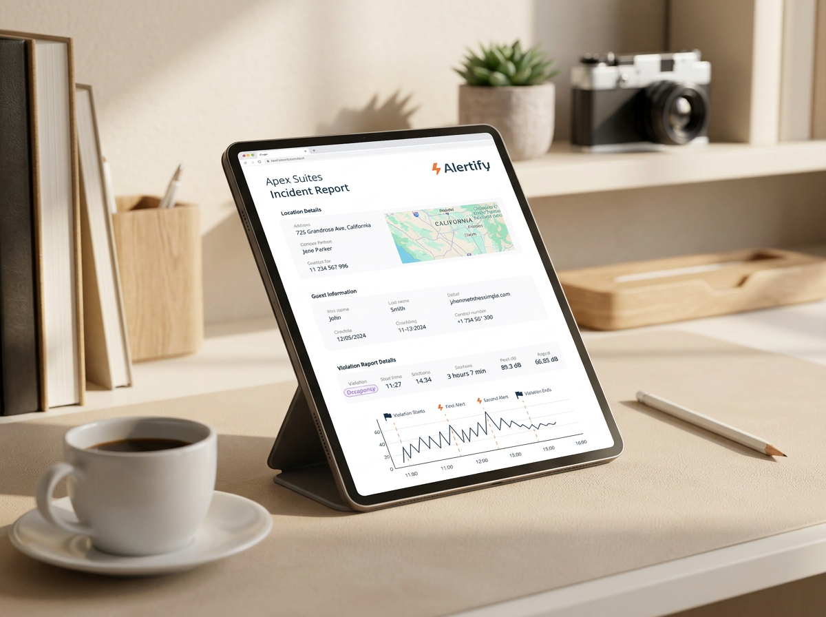 Rapport d'incident de preuve documentaire Alertify