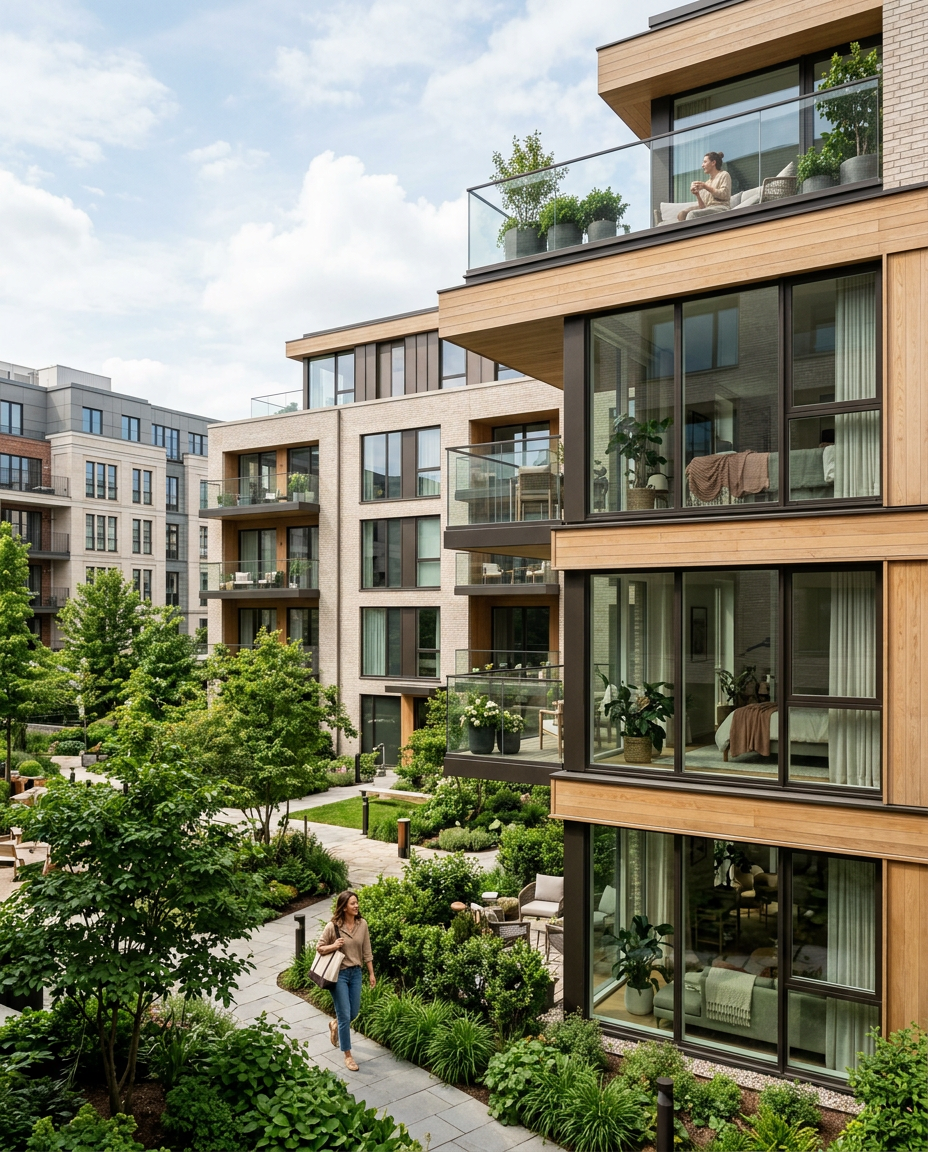 Immeuble collectif géré avec Alertify